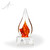 Glimmer Flame Art Glass Award - Clear Oblong Base  Front