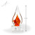 Glimmer Flame Art Glass Award - Clear Oblong Base Height