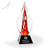 Avondale Art Glass Award - Black Pyramid Base