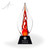 Avondale Art Glass Award - Black Pyramid Base Front