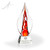 Avondale Art Glass Award - Clear Pyramid Base