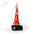 Avondale Art Glass Award - Black Oblong Base