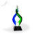 Delphia Art Glass Award - Black Clipped Base