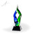 Delphia Art Glass Award - Black Clipped Base Side