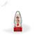 Ada Art Glass Egg Award - Red Base Front