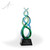 Caprice Green and Aqua Art Glass