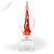 Avondale Art Glass Award - Clear Stacked Pyramid Base Front