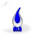 Natoma Flame Art Glass Award - Blue Front
