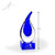 Natoma Flame Art Glass Award - Blue Height