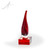 Malden Flame Art Glass Award - Red Base Side