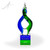 Delphia Art Glass Award - Blue/Green Base