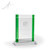 Trellis Crystal Award Green Front Trellis Crystal Award Green Front