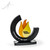Kindle Layered Flame Acrylic Award - Front