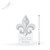 Fleur De Lis Acrylic Paperweight Award height