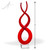 Red Twine Art Glass Award Height