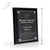 Black Tesla Glass Plaque, 9" X 12" Height