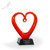 Crimson Red Heart Art Glass Award