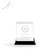 Hilo Crystal Award on Black Base - Front
