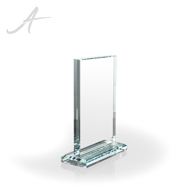 Appreciation Plaques Clear Glass Vertical Rectangle with Base Appreciation
