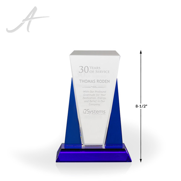 Sapphire Quest Crystal Award Engraved Crystal Awards Awarding You
