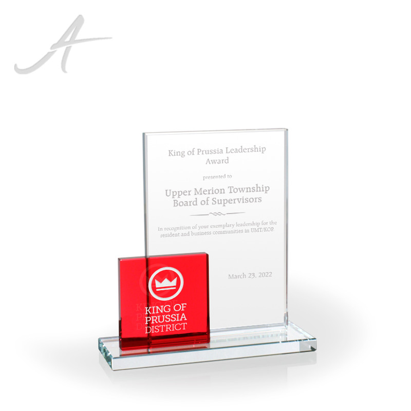 Red Verve Square Glass Award Small Red Verve Square Glass Award Small