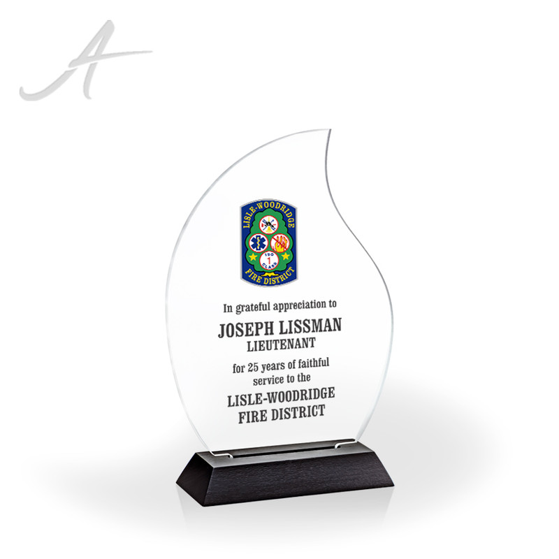 Flaming Victory Acrylic Award - UV Print Large Flaming Victory Acrylic Award - UV Print Large