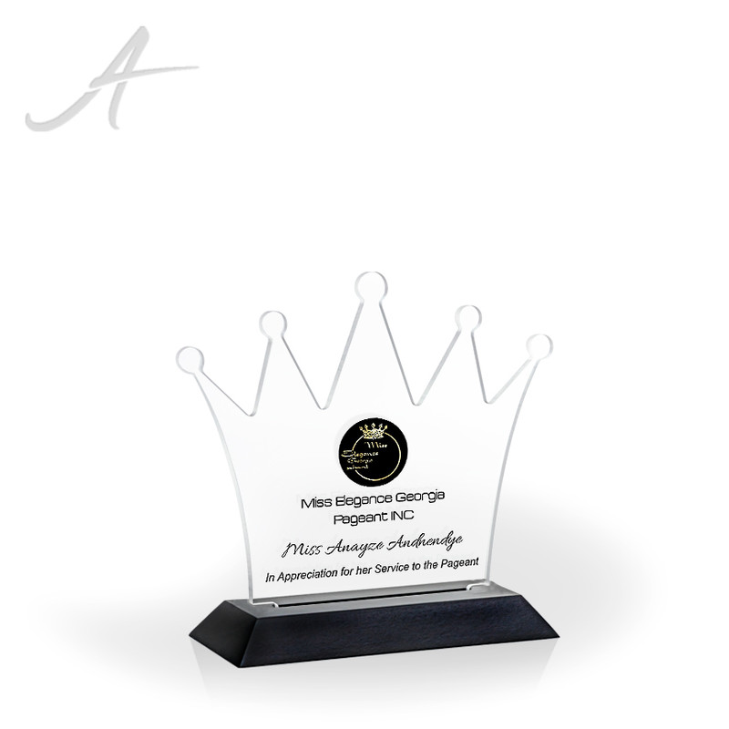 Crown Shaped Acrylic Award - UV Printed Large