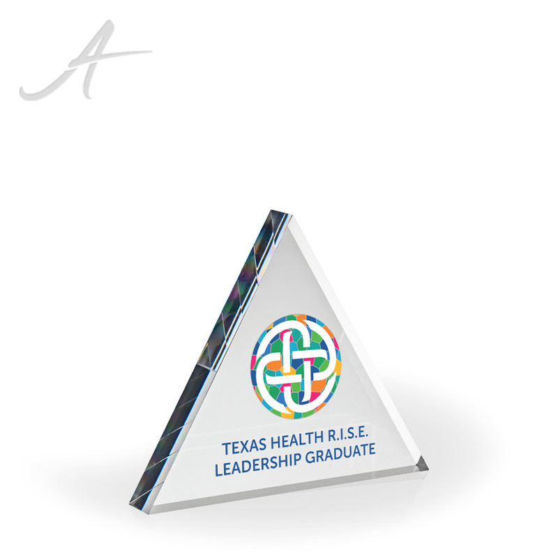 Triad Acrylic Paperweight Award - UV Print