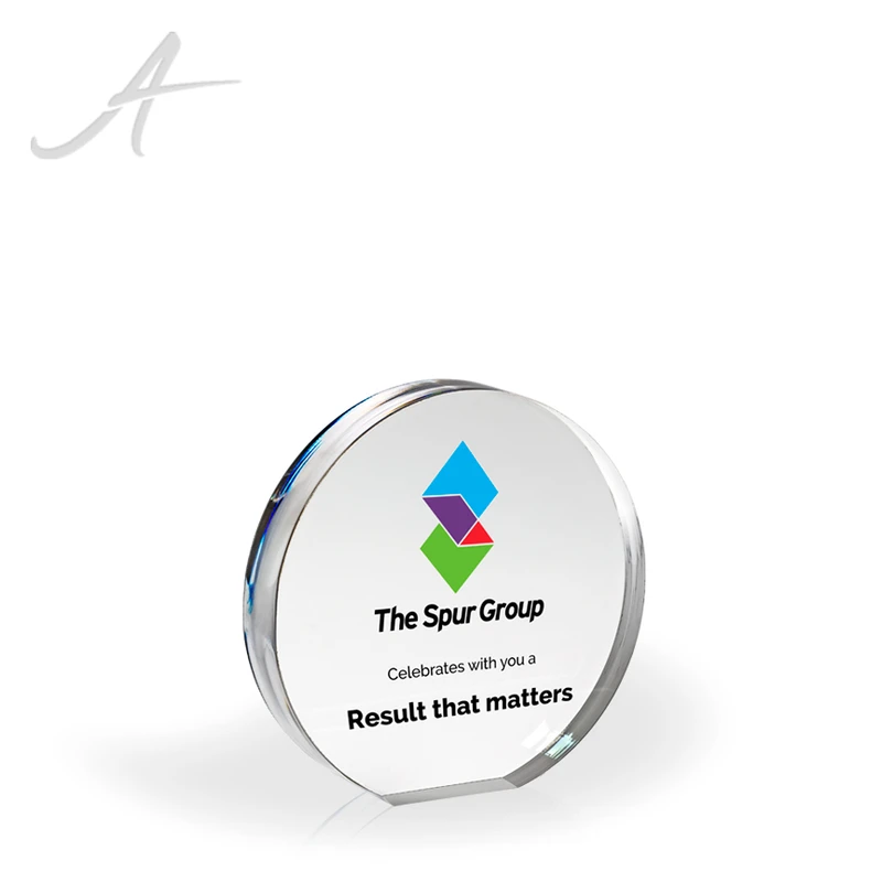 Annulet Acrylic Paperweight Award - UV Print