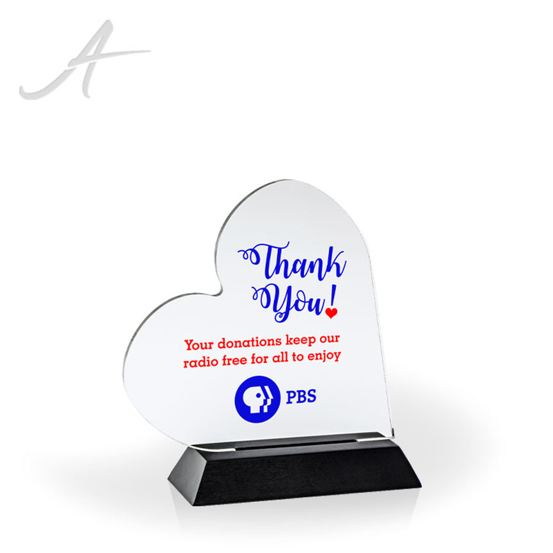 Heart Acrylic Award - UV Print