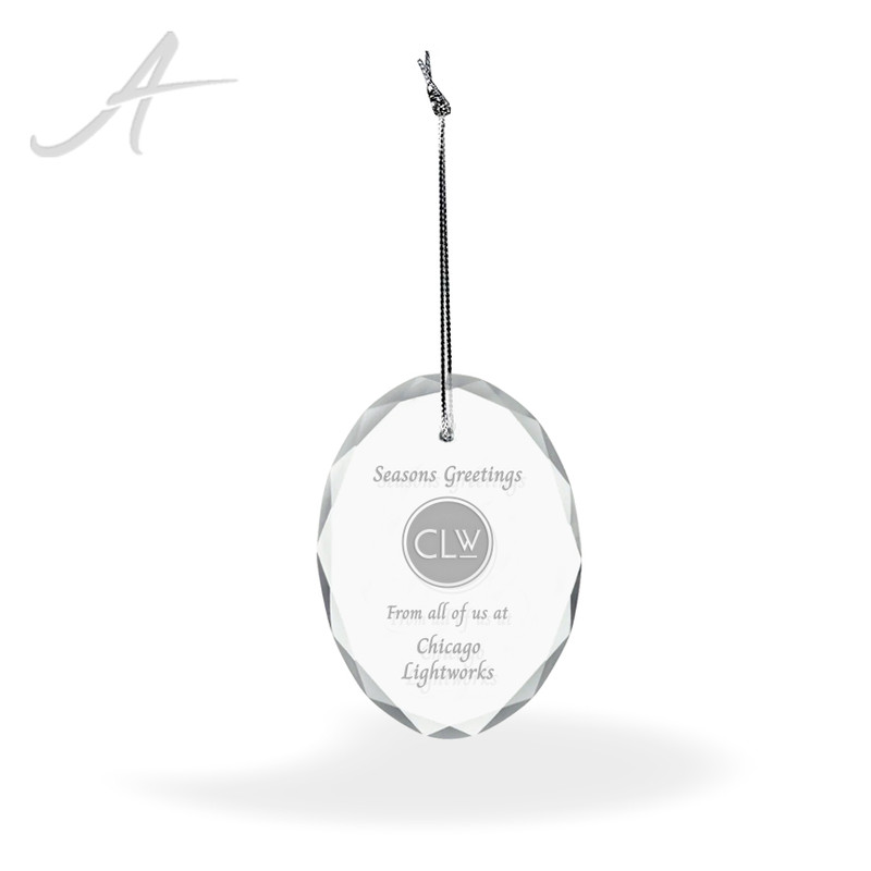 Crystal Oval Ornament