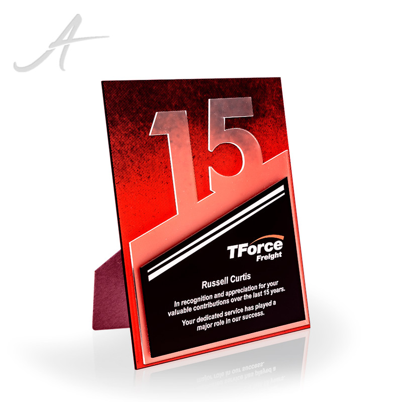 15 Year Flow Award Plaque - UV Print