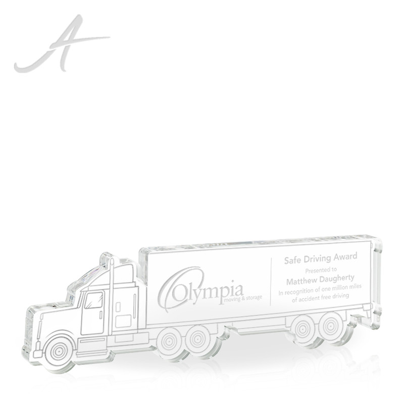 Acrylic Semi-Truck Award - Engraved