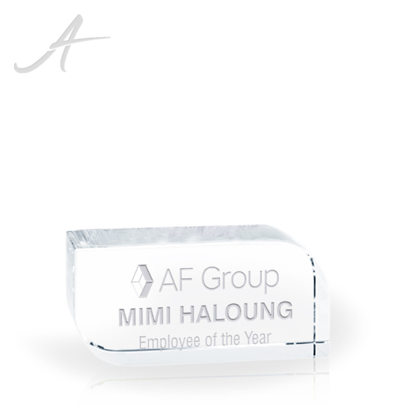 Odessa Clear Crystal Award - Angled 