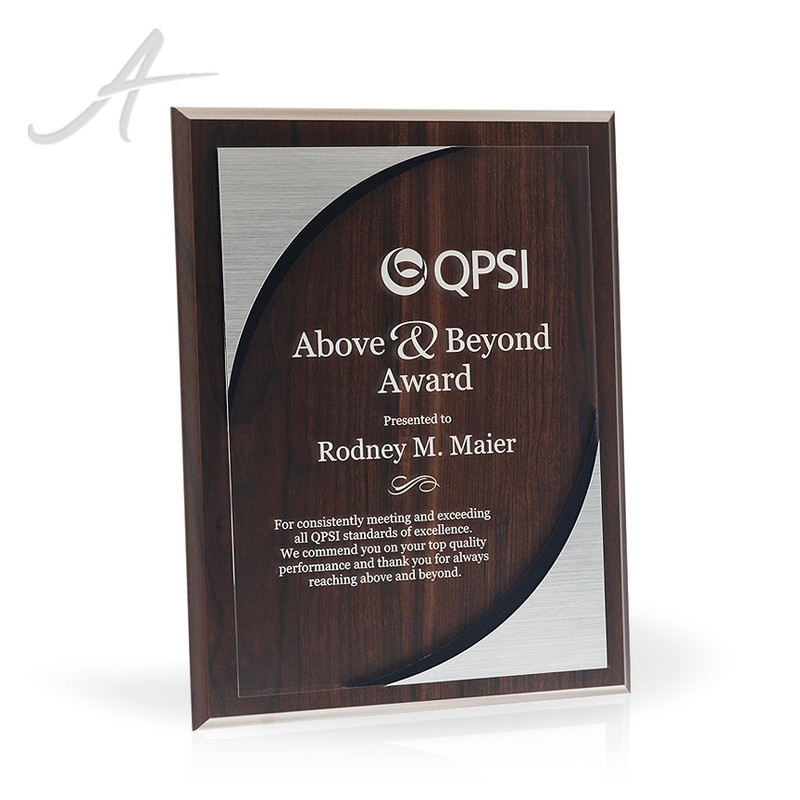 Ellipse Wood and Acrylic Plaque