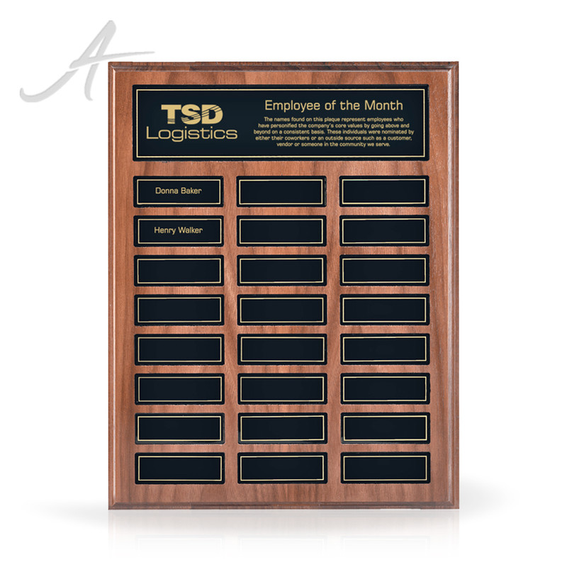 Contempo Walnut Perpetual Plaque