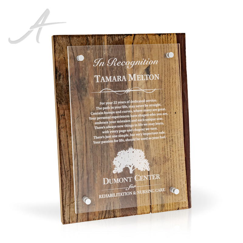 Rustica Reclaimed Wood Award 9x12 