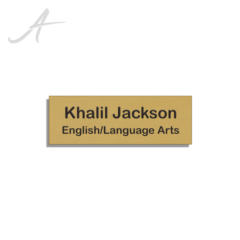 Metallic Style Full Color Name Gold