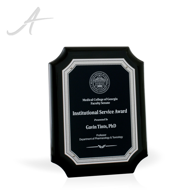 Preston Black and Silver Plaque - Small