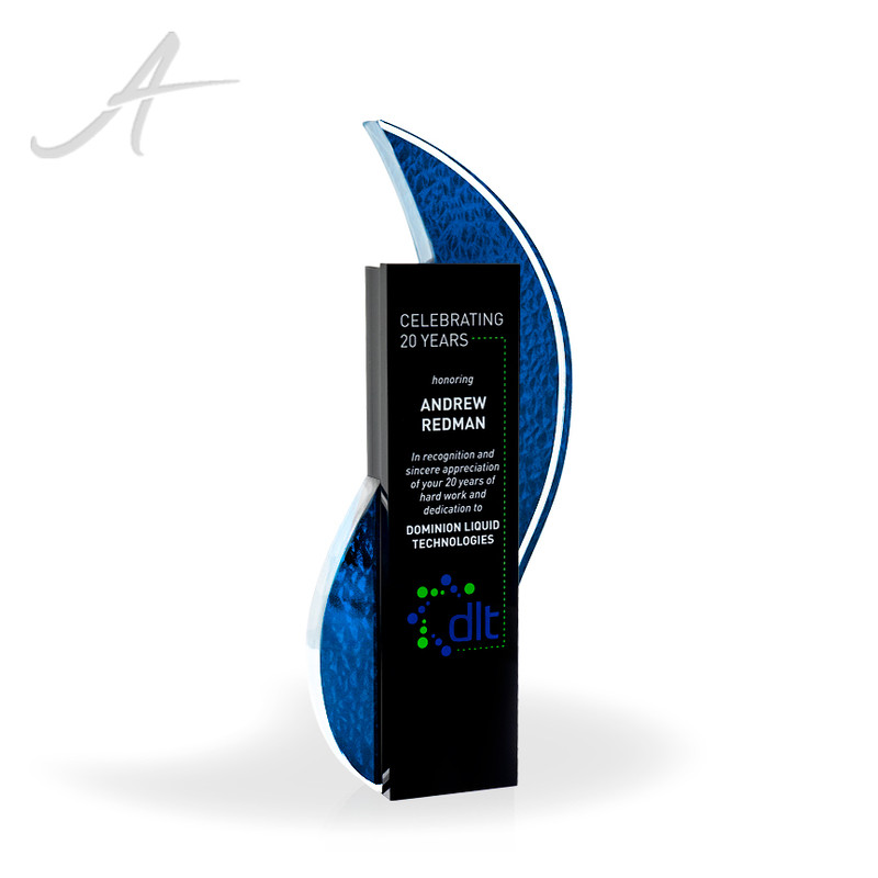 Hestia Acrylic Flame Award - Blue