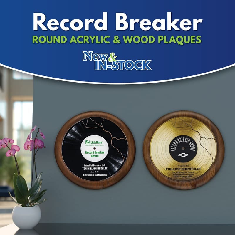 Awarding You - Round Acrylic and Wood Plaques