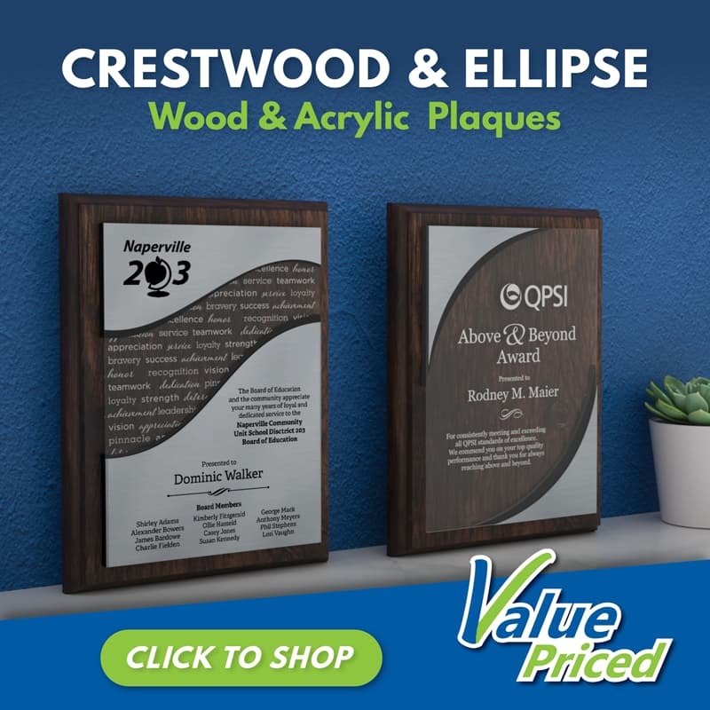 Awarding You - Crestwood and Ellipse Plaques