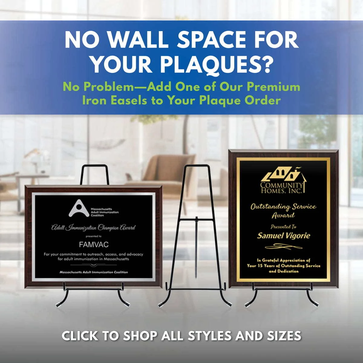 Awarding You - Iron Easels for Plaque Awards