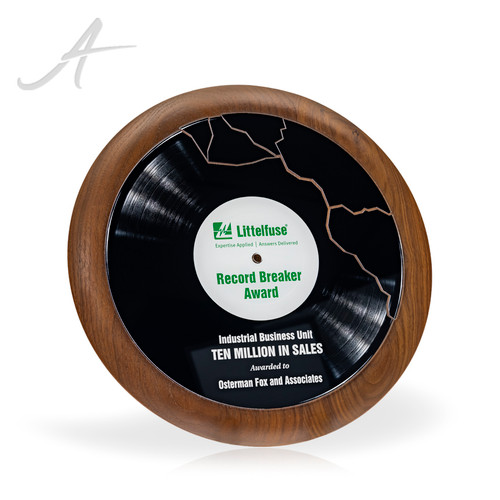 8967 Record Breaker Plaque-Black | Engraved Award Plaques