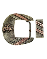 Ready To Ship Saddle Bronc Maverick 2-Piece Ranger Buckle