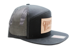 Black Leather Patch Cap 