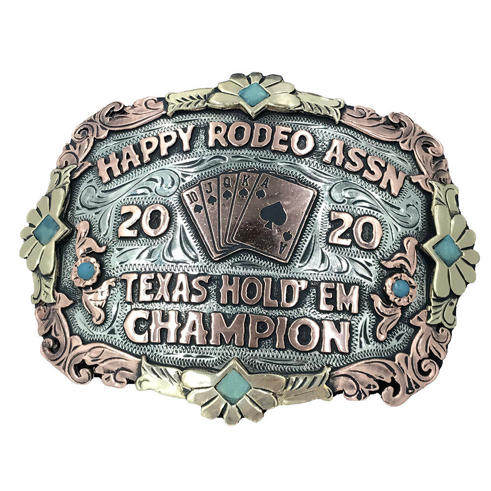The Van Horn Trophy Buckle Champion's Choice Silver Hand Crafted Buckles, Trophy Buckles