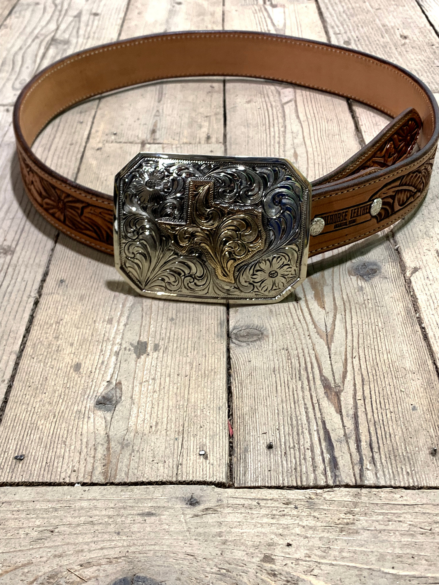 The Texan Showcase Buckle - Champion's Choice Silver - Hand Crafted ...