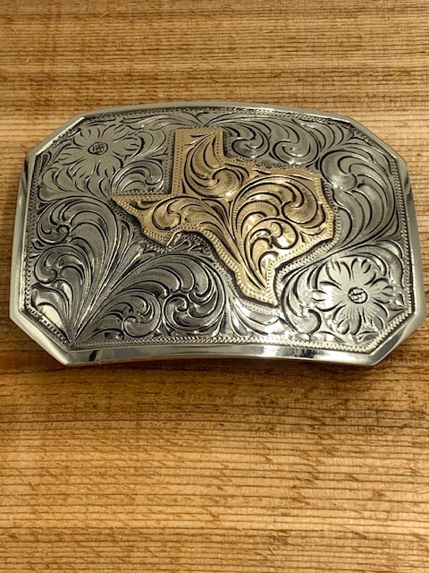 The Texan Showcase Buckle - Champion's Choice Silver - Hand Crafted ...