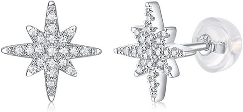 925 Sterling Silver Earrings Moissanite Earrings Jewelry Star Stud Earrings Handmade Earrings For Women Jewelry Gift For Her